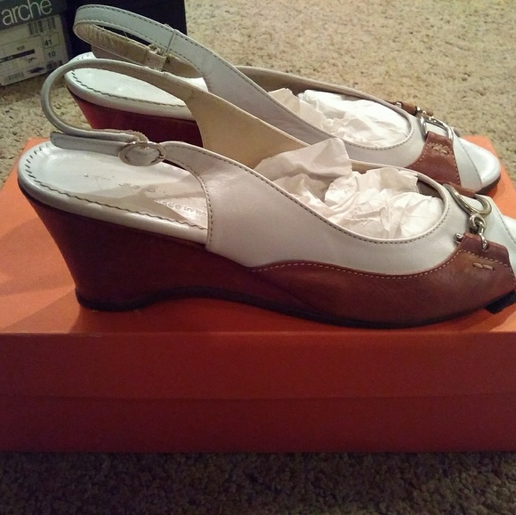Attilio guisti leombruni slingback wedges size 39 - Picture 2 of 2